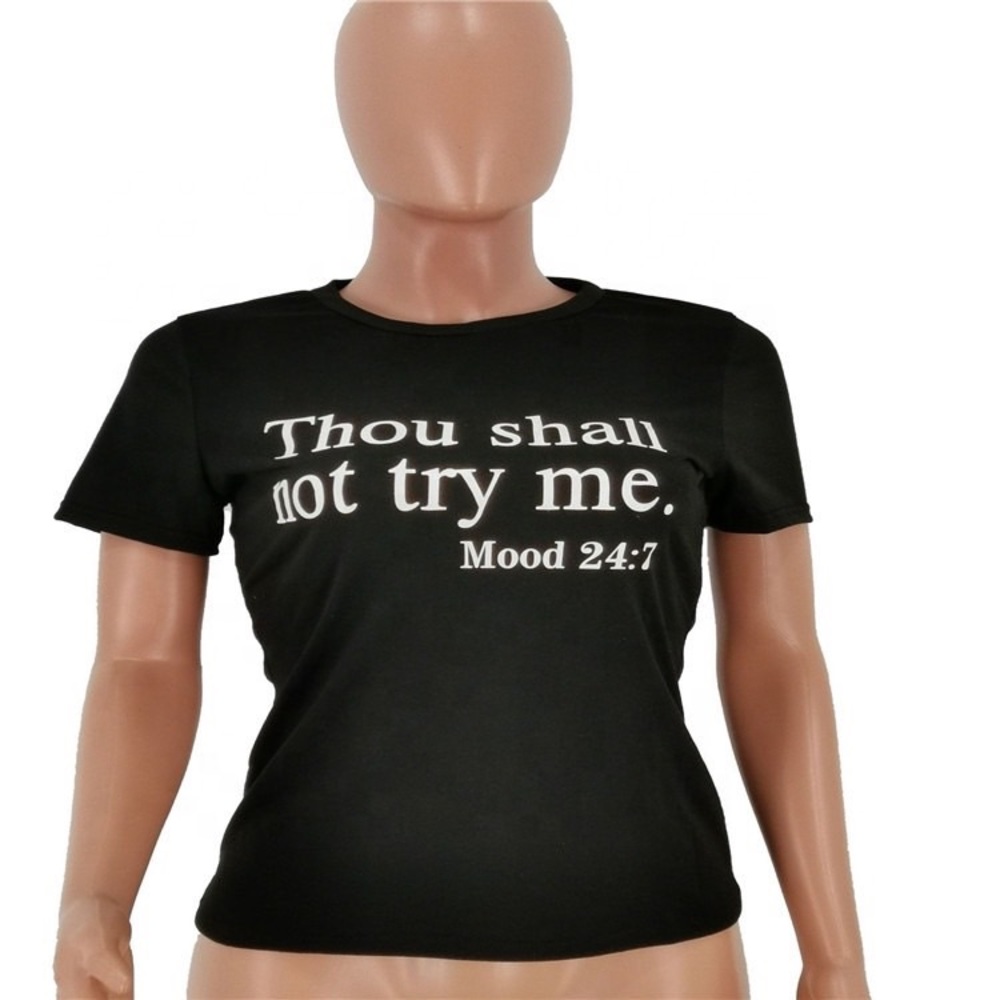 “Tho Shall Not try Me” fitted shirts